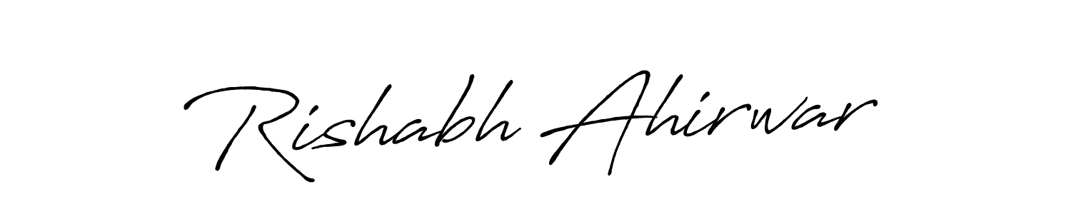 Make a beautiful signature design for name Rishabh Ahirwar. Use this online signature maker to create a handwritten signature for free. Rishabh Ahirwar signature style 7 images and pictures png