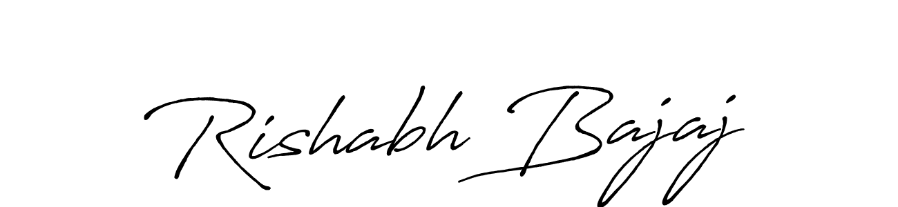 Design your own signature with our free online signature maker. With this signature software, you can create a handwritten (Antro_Vectra_Bolder) signature for name Rishabh Bajaj. Rishabh Bajaj signature style 7 images and pictures png
