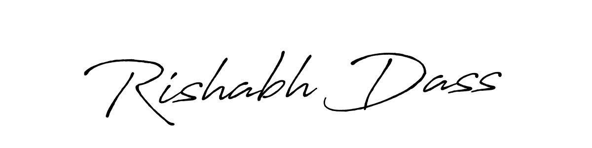 Rishabh Dass stylish signature style. Best Handwritten Sign (Antro_Vectra_Bolder) for my name. Handwritten Signature Collection Ideas for my name Rishabh Dass. Rishabh Dass signature style 7 images and pictures png