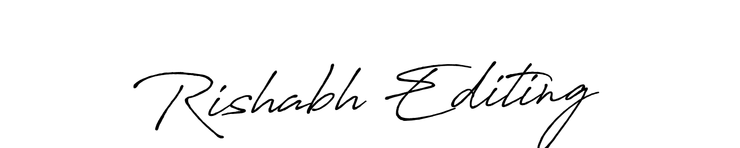 Also You can easily find your signature by using the search form. We will create Rishabh Editing name handwritten signature images for you free of cost using Antro_Vectra_Bolder sign style. Rishabh Editing signature style 7 images and pictures png