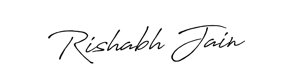 Design your own signature with our free online signature maker. With this signature software, you can create a handwritten (Antro_Vectra_Bolder) signature for name Rishabh Jain. Rishabh Jain signature style 7 images and pictures png