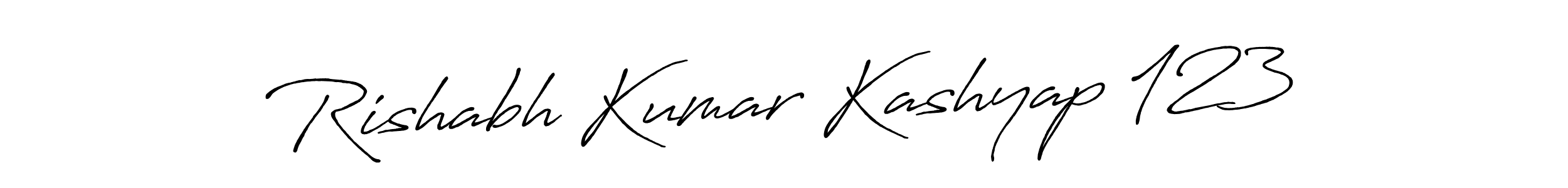 How to make Rishabh Kumar Kashyap 123 name signature. Use Antro_Vectra_Bolder style for creating short signs online. This is the latest handwritten sign. Rishabh Kumar Kashyap 123 signature style 7 images and pictures png