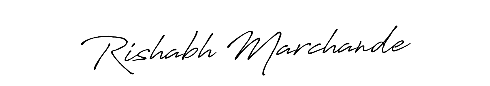 Design your own signature with our free online signature maker. With this signature software, you can create a handwritten (Antro_Vectra_Bolder) signature for name Rishabh Marchande. Rishabh Marchande signature style 7 images and pictures png