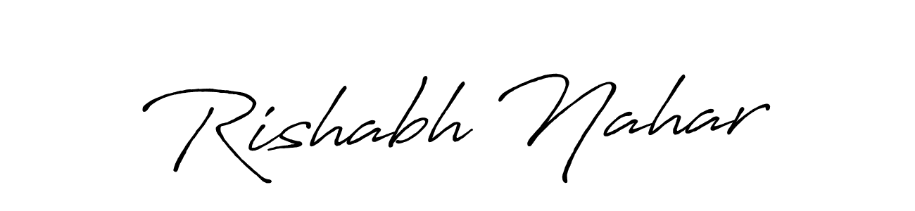 Use a signature maker to create a handwritten signature online. With this signature software, you can design (Antro_Vectra_Bolder) your own signature for name Rishabh Nahar. Rishabh Nahar signature style 7 images and pictures png