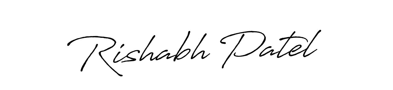 Design your own signature with our free online signature maker. With this signature software, you can create a handwritten (Antro_Vectra_Bolder) signature for name Rishabh Patel. Rishabh Patel signature style 7 images and pictures png