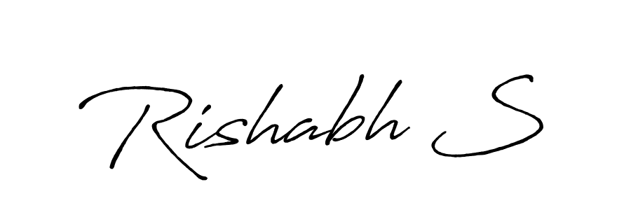 You should practise on your own different ways (Antro_Vectra_Bolder) to write your name (Rishabh S) in signature. don't let someone else do it for you. Rishabh S signature style 7 images and pictures png
