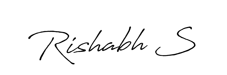 Also we have Rishabh S name is the best signature style. Create professional handwritten signature collection using Antro_Vectra_Bolder autograph style. Rishabh S signature style 7 images and pictures png