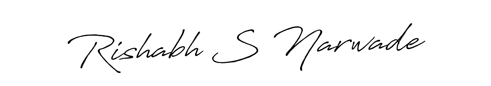 This is the best signature style for the Rishabh S Narwade name. Also you like these signature font (Antro_Vectra_Bolder). Mix name signature. Rishabh S Narwade signature style 7 images and pictures png