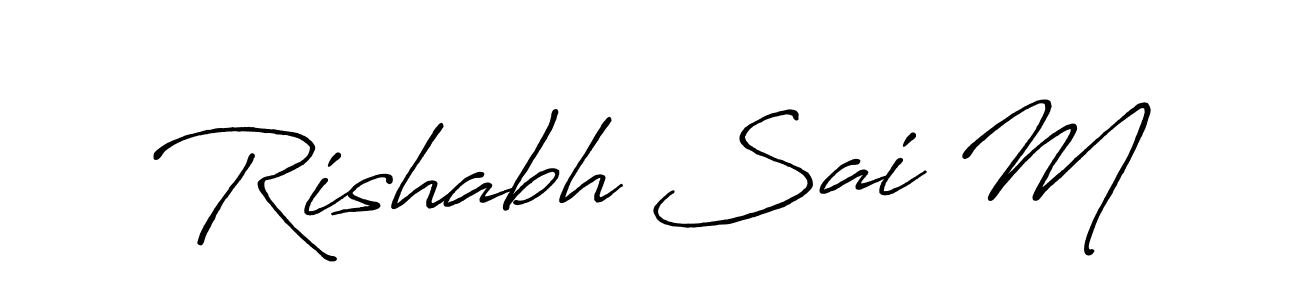 Also You can easily find your signature by using the search form. We will create Rishabh Sai M name handwritten signature images for you free of cost using Antro_Vectra_Bolder sign style. Rishabh Sai M signature style 7 images and pictures png