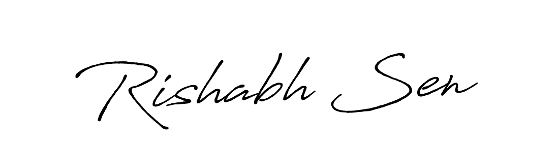 Use a signature maker to create a handwritten signature online. With this signature software, you can design (Antro_Vectra_Bolder) your own signature for name Rishabh Sen. Rishabh Sen signature style 7 images and pictures png