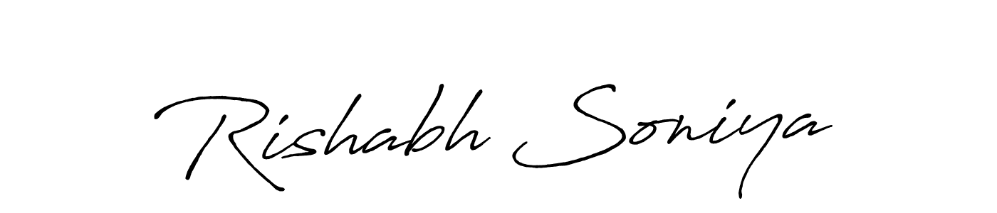 Rishabh Soniya stylish signature style. Best Handwritten Sign (Antro_Vectra_Bolder) for my name. Handwritten Signature Collection Ideas for my name Rishabh Soniya. Rishabh Soniya signature style 7 images and pictures png