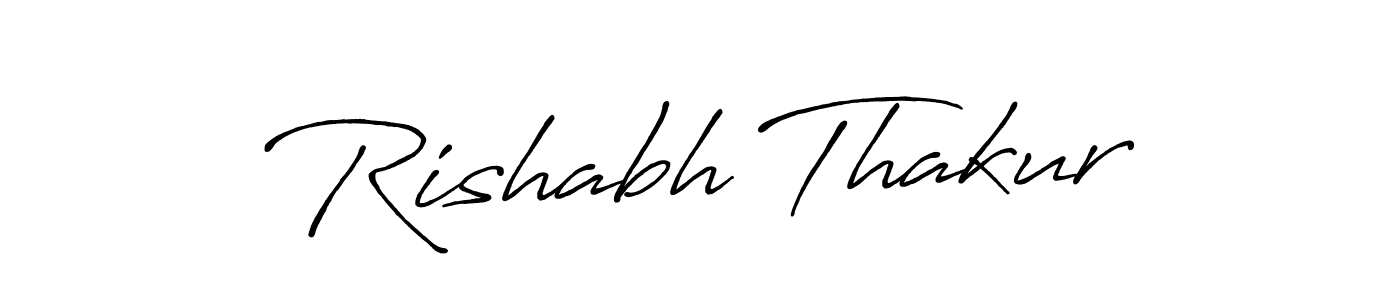 Create a beautiful signature design for name Rishabh Thakur. With this signature (Antro_Vectra_Bolder) fonts, you can make a handwritten signature for free. Rishabh Thakur signature style 7 images and pictures png