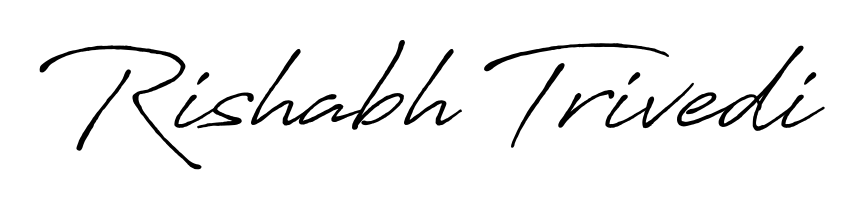 Express your personality with a custom Rishabh Trivedi signature crafted with Antro_Vectra_Bolder typography. Free transparent PNG download available. Rishabh Trivedi signature style 7 images and pictures png