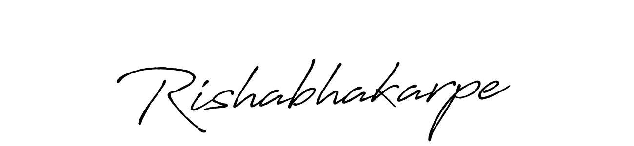 Also we have Rishabhakarpe name is the best signature style. Create professional handwritten signature collection using Antro_Vectra_Bolder autograph style. Rishabhakarpe signature style 7 images and pictures png
