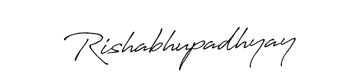 Make a beautiful signature design for name Rishabhupadhyay. With this signature (Antro_Vectra_Bolder) style, you can create a handwritten signature for free. Rishabhupadhyay signature style 7 images and pictures png