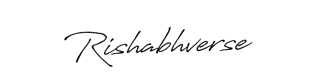 Also You can easily find your signature by using the search form. We will create Rishabhverse name handwritten signature images for you free of cost using Antro_Vectra_Bolder sign style. Rishabhverse signature style 7 images and pictures png