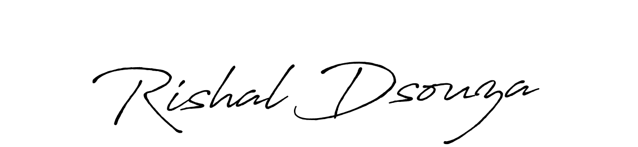 This is the best signature style for the Rishal Dsouza name. Also you like these signature font (Antro_Vectra_Bolder). Mix name signature. Rishal Dsouza signature style 7 images and pictures png