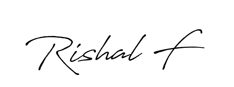 Create a beautiful signature design for name Rishal F. With this signature (Antro_Vectra_Bolder) fonts, you can make a handwritten signature for free. Rishal F signature style 7 images and pictures png