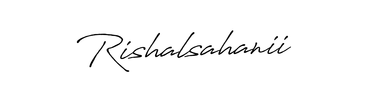 Make a beautiful signature design for name Rishalsahanii. Use this online signature maker to create a handwritten signature for free. Rishalsahanii signature style 7 images and pictures png