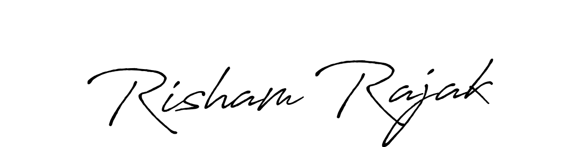 Similarly Antro_Vectra_Bolder is the best handwritten signature design. Signature creator online .You can use it as an online autograph creator for name Risham Rajak. Risham Rajak signature style 7 images and pictures png