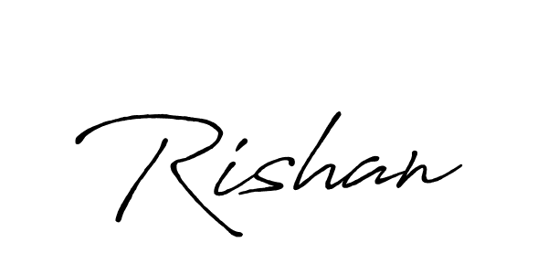 Create a beautiful signature design for name Rishan. With this signature (Antro_Vectra_Bolder) fonts, you can make a handwritten signature for free. Rishan signature style 7 images and pictures png