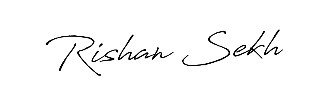 Make a beautiful signature design for name Rishan Sekh. With this signature (Antro_Vectra_Bolder) style, you can create a handwritten signature for free. Rishan Sekh signature style 7 images and pictures png