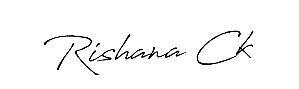 This is the best signature style for the Rishana Ck name. Also you like these signature font (Antro_Vectra_Bolder). Mix name signature. Rishana Ck signature style 7 images and pictures png