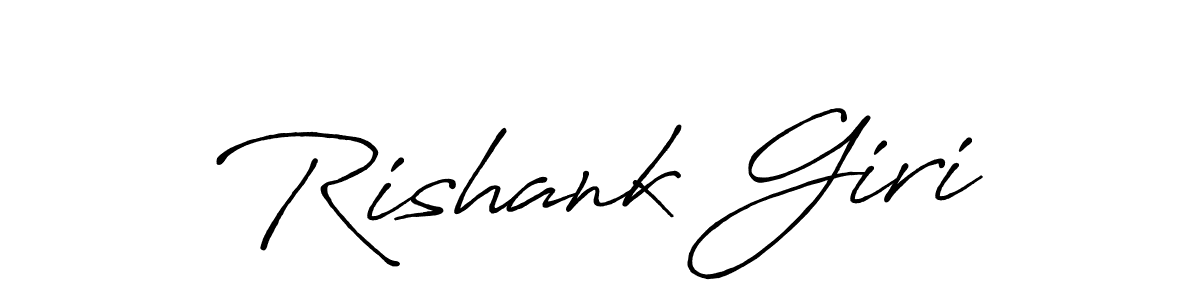 Antro_Vectra_Bolder is a professional signature style that is perfect for those who want to add a touch of class to their signature. It is also a great choice for those who want to make their signature more unique. Get Rishank Giri name to fancy signature for free. Rishank Giri signature style 7 images and pictures png