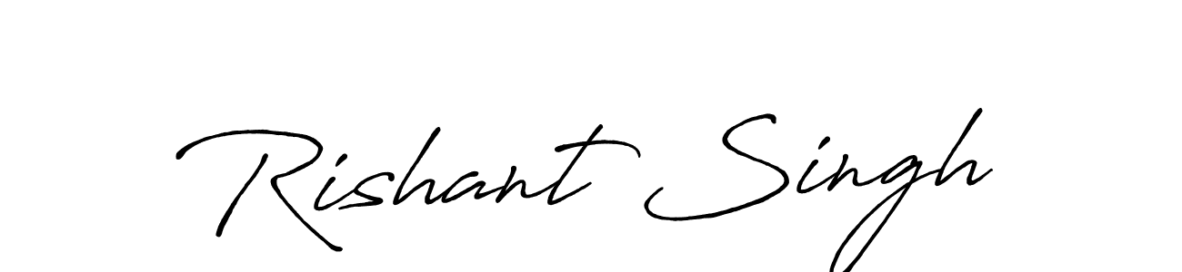 Design your own signature with our free online signature maker. With this signature software, you can create a handwritten (Antro_Vectra_Bolder) signature for name Rishant Singh. Rishant Singh signature style 7 images and pictures png