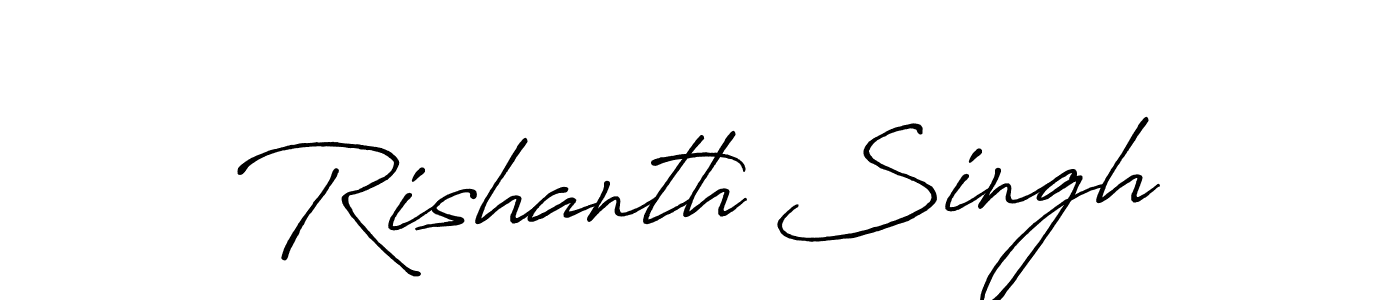 It looks lik you need a new signature style for name Rishanth Singh. Design unique handwritten (Antro_Vectra_Bolder) signature with our free signature maker in just a few clicks. Rishanth Singh signature style 7 images and pictures png