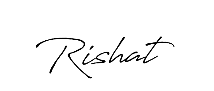 Create a beautiful signature design for name Rishat . With this signature (Antro_Vectra_Bolder) fonts, you can make a handwritten signature for free. Rishat  signature style 7 images and pictures png