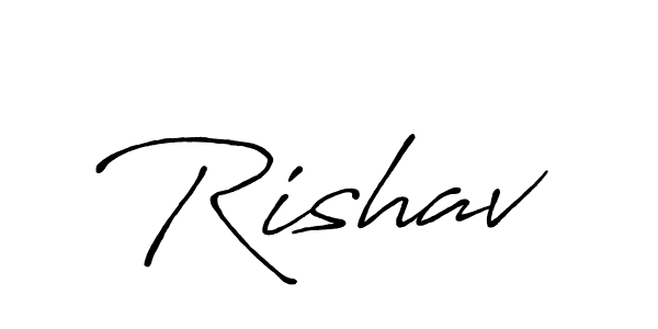 It looks lik you need a new signature style for name Rishav. Design unique handwritten (Antro_Vectra_Bolder) signature with our free signature maker in just a few clicks. Rishav signature style 7 images and pictures png