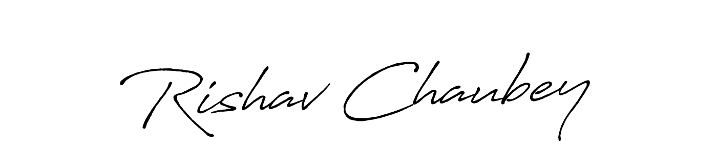 The best way (Antro_Vectra_Bolder) to make a short signature is to pick only two or three words in your name. The name Rishav Chaubey include a total of six letters. For converting this name. Rishav Chaubey signature style 7 images and pictures png
