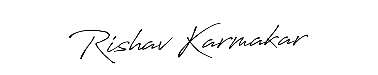 Also You can easily find your signature by using the search form. We will create Rishav Karmakar name handwritten signature images for you free of cost using Antro_Vectra_Bolder sign style. Rishav Karmakar signature style 7 images and pictures png