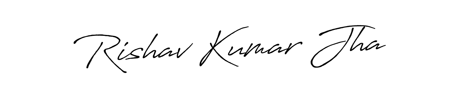 Also You can easily find your signature by using the search form. We will create Rishav Kumar Jha name handwritten signature images for you free of cost using Antro_Vectra_Bolder sign style. Rishav Kumar Jha signature style 7 images and pictures png