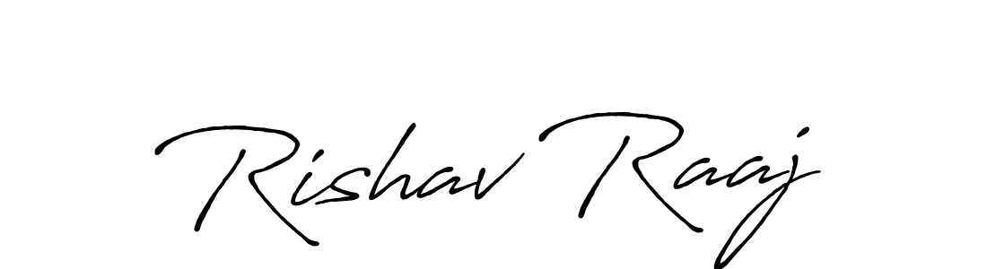 Rishav Raaj stylish signature style. Best Handwritten Sign (Antro_Vectra_Bolder) for my name. Handwritten Signature Collection Ideas for my name Rishav Raaj. Rishav Raaj signature style 7 images and pictures png