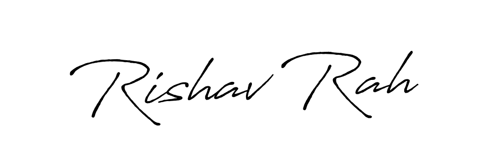 How to make Rishav Rah signature? Antro_Vectra_Bolder is a professional autograph style. Create handwritten signature for Rishav Rah name. Rishav Rah signature style 7 images and pictures png