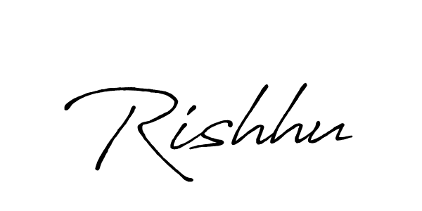 Antro_Vectra_Bolder is a professional signature style that is perfect for those who want to add a touch of class to their signature. It is also a great choice for those who want to make their signature more unique. Get Rishhu name to fancy signature for free. Rishhu signature style 7 images and pictures png