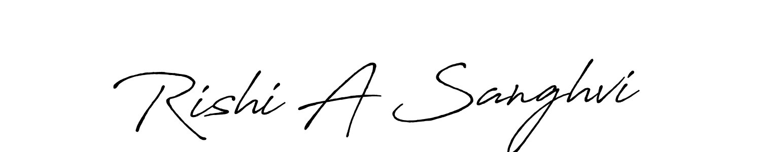 You should practise on your own different ways (Antro_Vectra_Bolder) to write your name (Rishi A Sanghvi) in signature. don't let someone else do it for you. Rishi A Sanghvi signature style 7 images and pictures png