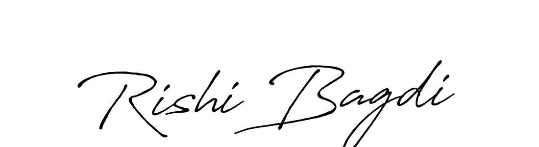 Design your own signature with our free online signature maker. With this signature software, you can create a handwritten (Antro_Vectra_Bolder) signature for name Rishi Bagdi. Rishi Bagdi signature style 7 images and pictures png