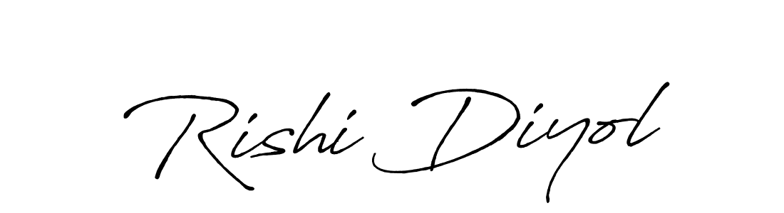 This is the best signature style for the Rishi Diyol name. Also you like these signature font (Antro_Vectra_Bolder). Mix name signature. Rishi Diyol signature style 7 images and pictures png