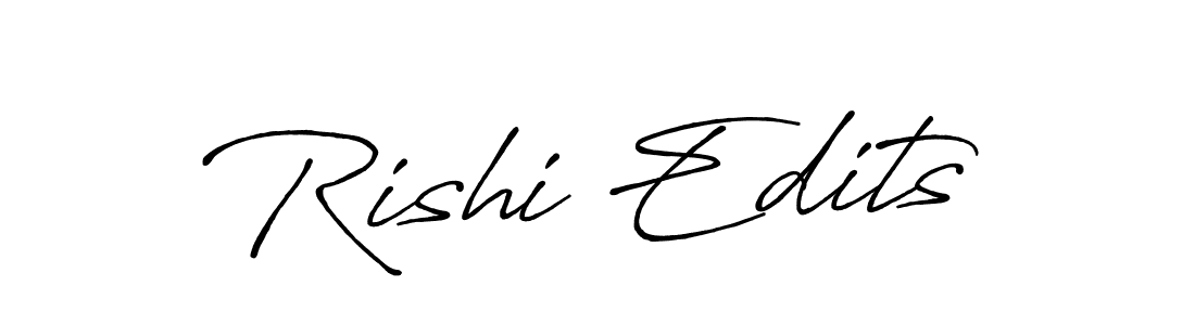 Rishi Edits stylish signature style. Best Handwritten Sign (Antro_Vectra_Bolder) for my name. Handwritten Signature Collection Ideas for my name Rishi Edits. Rishi Edits signature style 7 images and pictures png