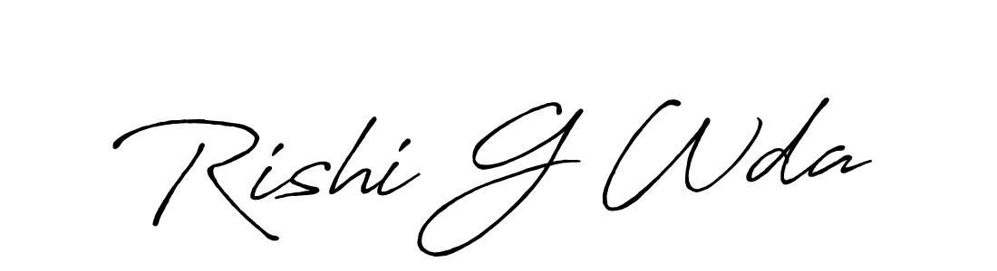 Also You can easily find your signature by using the search form. We will create Rishi G Wda name handwritten signature images for you free of cost using Antro_Vectra_Bolder sign style. Rishi G Wda signature style 7 images and pictures png