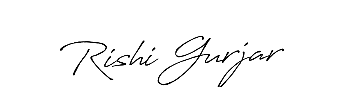 Use a signature maker to create a handwritten signature online. With this signature software, you can design (Antro_Vectra_Bolder) your own signature for name Rishi Gurjar. Rishi Gurjar signature style 7 images and pictures png
