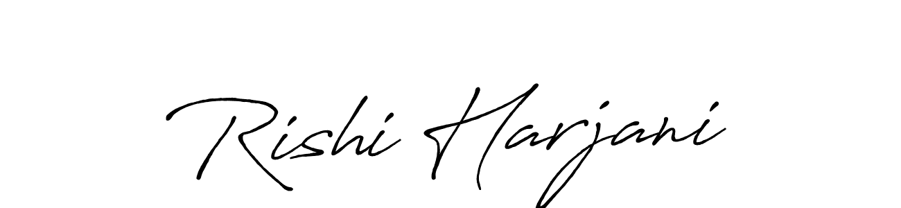 How to make Rishi Harjani signature? Antro_Vectra_Bolder is a professional autograph style. Create handwritten signature for Rishi Harjani name. Rishi Harjani signature style 7 images and pictures png