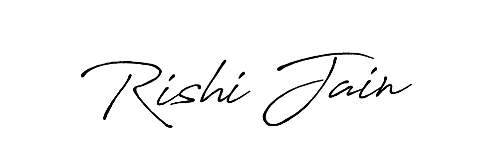 Rishi Jain stylish signature style. Best Handwritten Sign (Antro_Vectra_Bolder) for my name. Handwritten Signature Collection Ideas for my name Rishi Jain. Rishi Jain signature style 7 images and pictures png