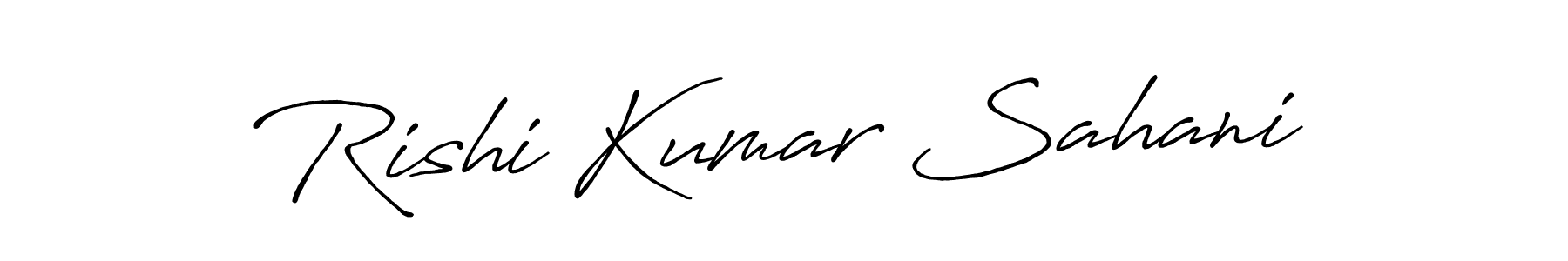 Make a beautiful signature design for name Rishi Kumar Sahani. With this signature (Antro_Vectra_Bolder) style, you can create a handwritten signature for free. Rishi Kumar Sahani signature style 7 images and pictures png