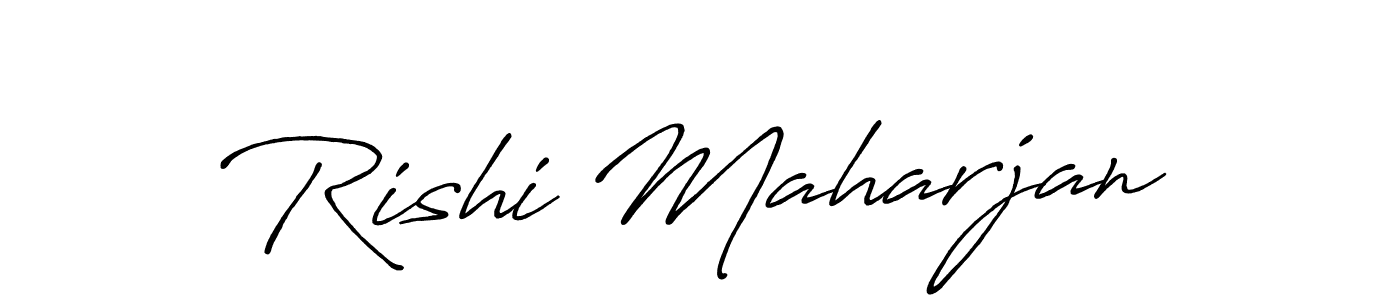 Create a beautiful signature design for name Rishi Maharjan. With this signature (Antro_Vectra_Bolder) fonts, you can make a handwritten signature for free. Rishi Maharjan signature style 7 images and pictures png
