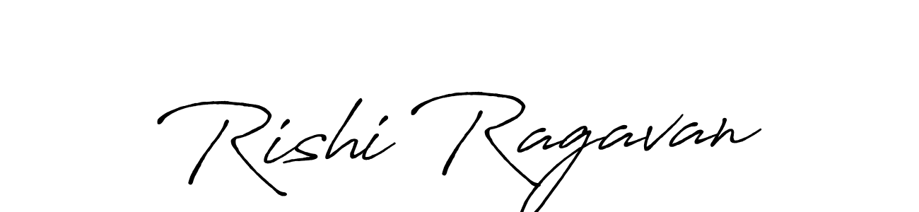 Create a beautiful signature design for name Rishi Ragavan. With this signature (Antro_Vectra_Bolder) fonts, you can make a handwritten signature for free. Rishi Ragavan signature style 7 images and pictures png