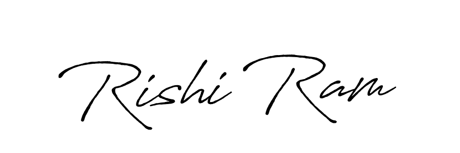 Create a beautiful signature design for name Rishi Ram. With this signature (Antro_Vectra_Bolder) fonts, you can make a handwritten signature for free. Rishi Ram signature style 7 images and pictures png